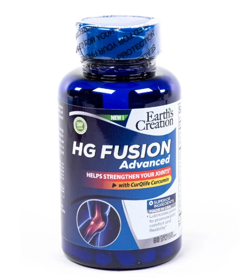 HG Fusion Glucosamina e Condroitina, 60 Cápsulas, Earth's Creation