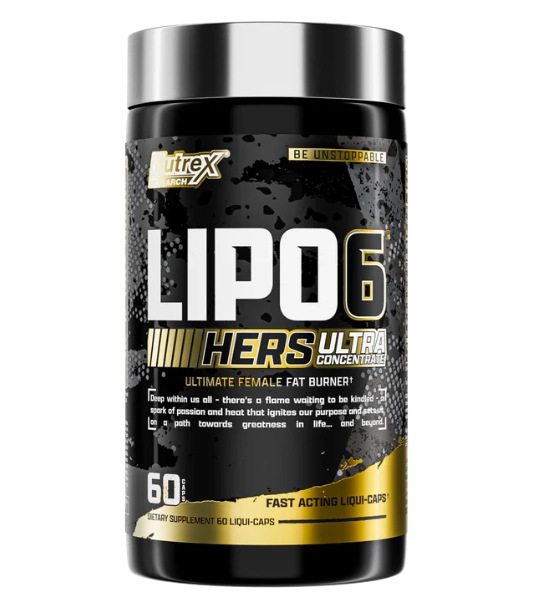 Lipo6 Hardcore, Queima de gordura Termogênica, 60 Cápsulas, Nutrex