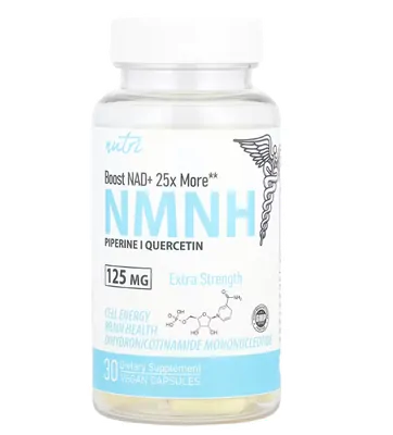 NMNH Força Extra, 125mg, 30 Cápsulas, Nature's Fusions