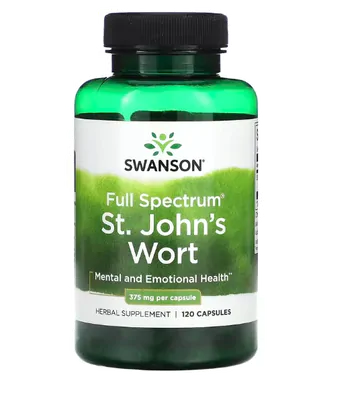 St. John's Wort, Erva de São João, 375mg, 120 cápsulas, Swanson
