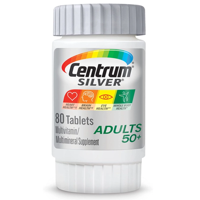 Centrum Silver Adults 50+,  80 Comprimidos, Importado