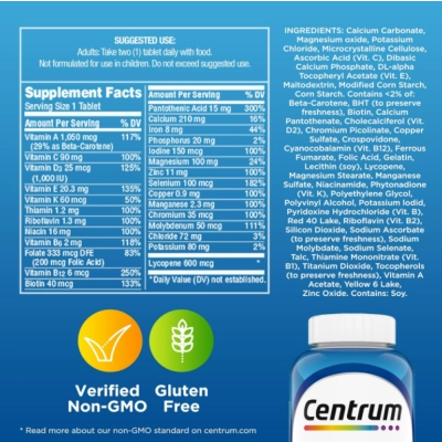 Centrum Men Multi-Vitamin, 200 Comprimidos, Importado