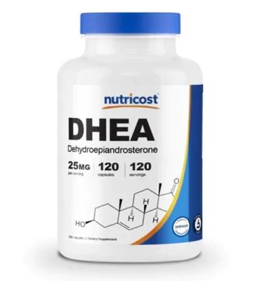 DHEA 25mg, 120 Cápsulas, Nutricost