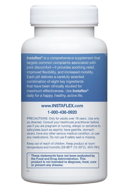 Instaflex, Suporte Articular Com Glucosamina, MSM, Cúrcuma, Gengibre, Pimenta caiena e Ácido hialurônico, 90 Cápsulas