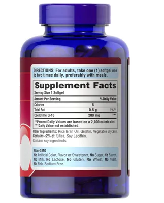 Coenzima Q10 200mg, 240Cápsulas, Puritan's Pride
