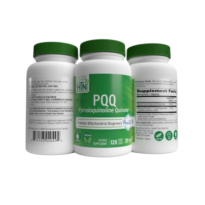 PQQ 20mg, Energia, Disposição e Saúde Celular, 120 Cápsulas, HTN