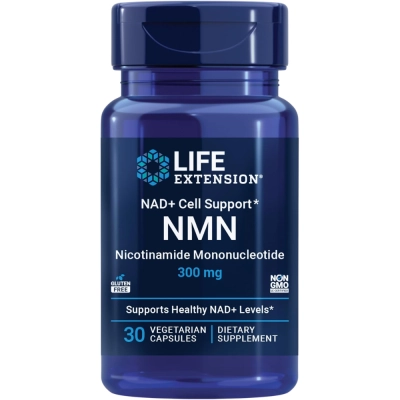 NAD+ Cell Support NMN, 300mg, 30 Cápsulas, Life Extension