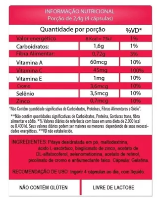 Pitaya, 500mg, 60 Cápsulas, Muwiz