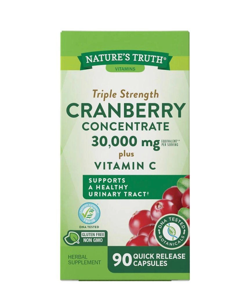 Cranberry, 30.000mg, com Vitamina C, 90 Cápsulas, Nature's Truth