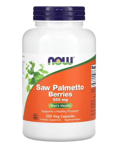 Saw Palmetto Berries, 550mg, 250 Cápsulas, Now