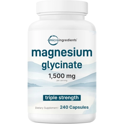 Triple Strength Magnesium Glycinate, 1500mg, 240 Cápsulas, Micro Ingredients