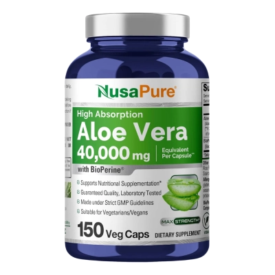 Aloe Vera, 40,000mg, 150 Cápsulas Veganas, NusaPure