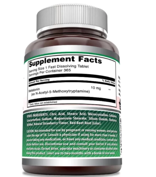 Melatonina 10mg, 365 Comprimidos Sabores, Amazing Formulas