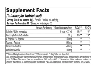 Pré Treino B.O.P.E, 300g, Sabor Frutas Amarelas, Black Skull