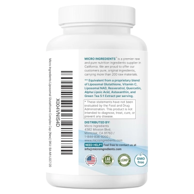 Complexo de Glutationa Lipossomal 3000mg, 120 Cápsulas, MicroIngredients 