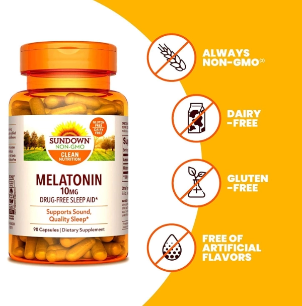 Melatonina 10mg, 90 Cápsulas, Sundown