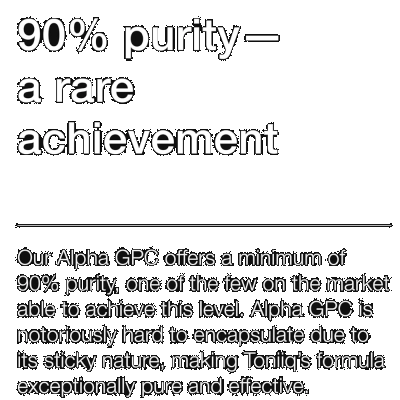 Alpha GPC 600mg, Energia Mental, Concentração e Desempenho Cognitivo, 120 Cápsulas, Toniiq