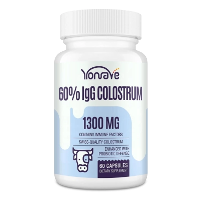 Suplemento de Colostro Bovino 1300 mg por porção, 60 Cápsulas, Yonrave