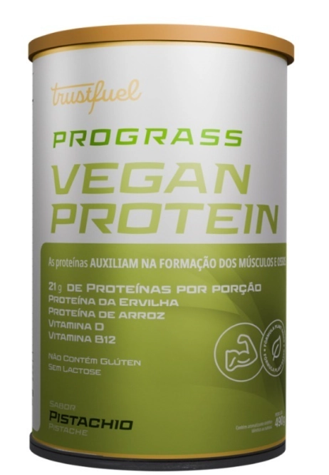 Prograss, Vegan Protein, 490g Sabor Pistache, Trustfuel