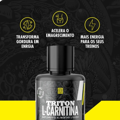 L-Carnitina 2000Mg + Vitaminas B5 E B6 Triton, Sabor Limão, Iridium Labs
