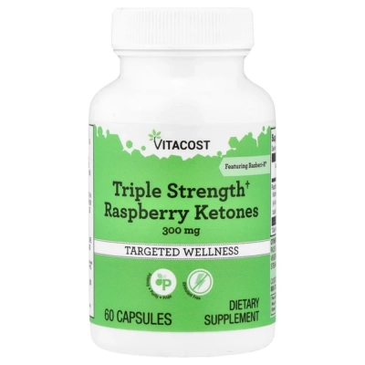 Cetonas de Framboesa Razberi-K®, 300mg, Força Tripla, 60 Cápsulas, Vitacost