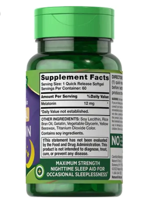 Melatonina lipossomal 12mg, 60 Cápsulas, Nature's Truth