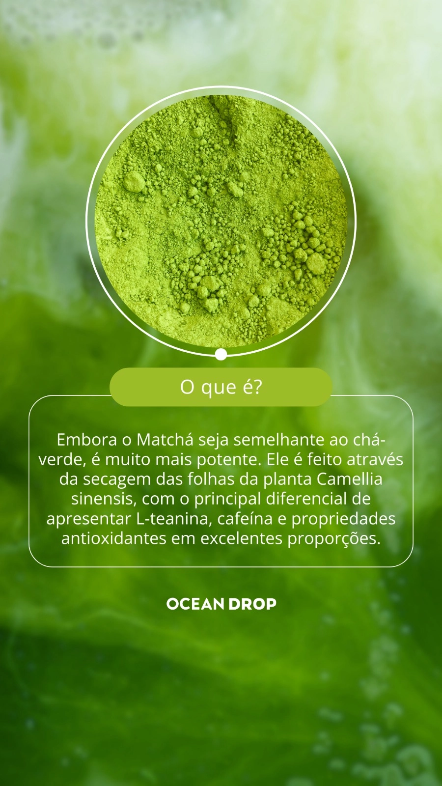 Matchá em Pó, 125g, Ocean Drop