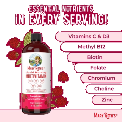 Liquid Morning Multivitamin, 887 ML, Mary Ruth's