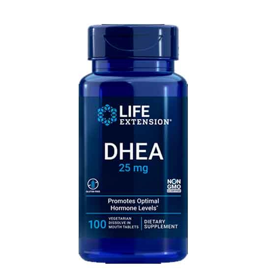 Dhea 25mg, 100 Cápsulas Sublingual, Life Extension