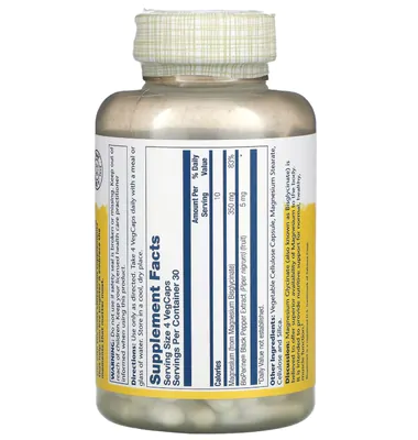 Glicinato de Magnésio de Alta Absorção, 350 mg, 120 VegCaps, Solaray