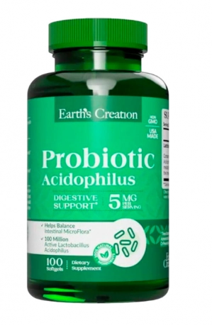 Probiótico Acidophilus, 100 Softgels, Earth's Creation