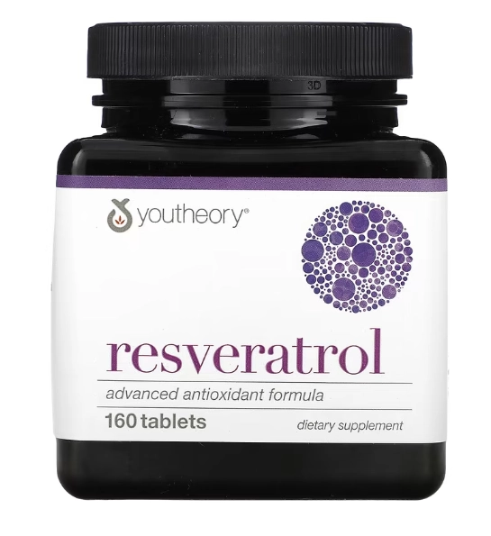 Resveratrol, 100mg, 160 Comprimidos, Youtheory