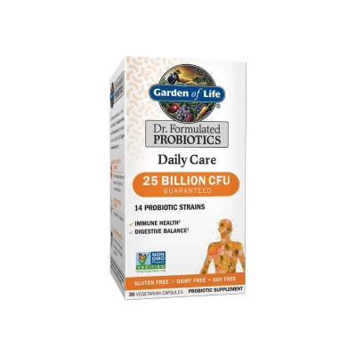 Daily Care, 25 Billion CFU, 14 Probiotic Strains, 30 Cápsulas, Garden Of Life