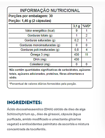 Ômega 3 Super DHA 1000mg, 60 Cápsulas, PuraVida