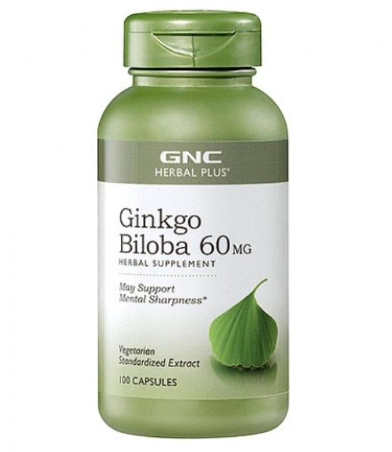 Ginkgo Biloba, 60mg, 100 Cápsulas, GNC