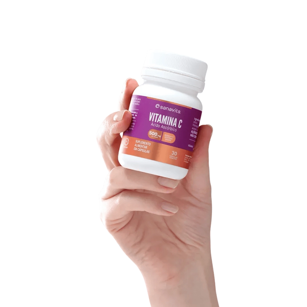 Vitamina C, 30 Cápsulas Vegetais - Sanavita