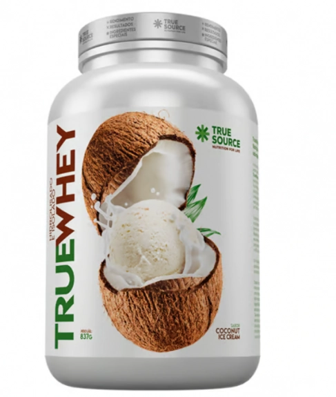 True Whey, Hidrolisado e Isolado, 837g, Sabor Coconut Ice Cream, True Source