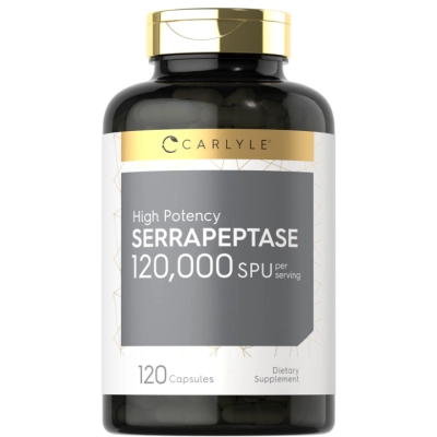 Serrapeptase 120000 SPU, 120 Cápsulas, Carlyle 