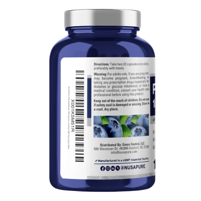 Pterostilbeno 150mg, 180 Cápsulas Veganas - NusaPure