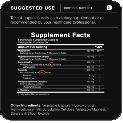Cortisol Support 2000, Suporte ao Cortisol, 120 Cápsulas, Toniiq