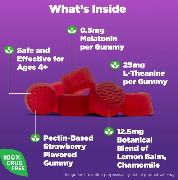 Sleep Calm Kids, 60 Gomas Sabor Morango, Natrol