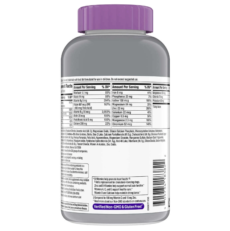 Centrum Silver Women 50+, 275 Comprimidos, Importado