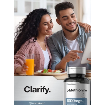 L-Methionine 1000mg, 100 Cápsulas, Horbaach