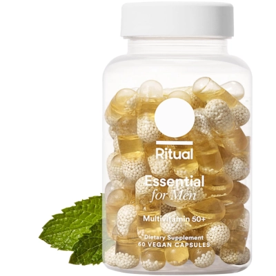 Essential for Men, Multivitamínico para Homens 50+, 60 Cápsulas Sabor Menta, Ritual