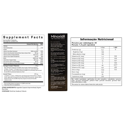 Kit Men, Para Saúde Masculina, Nutrafol Men + Minoxidil Séfralls + Alpha Man