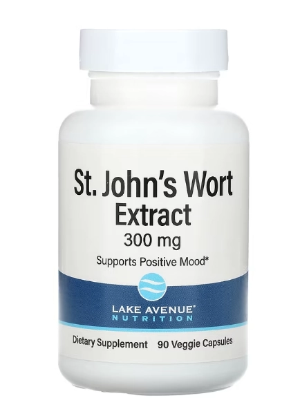 St. John's Wort, Feeling Positive, 300mg, 90 Cápsulas, Lake Avenue Nutrition