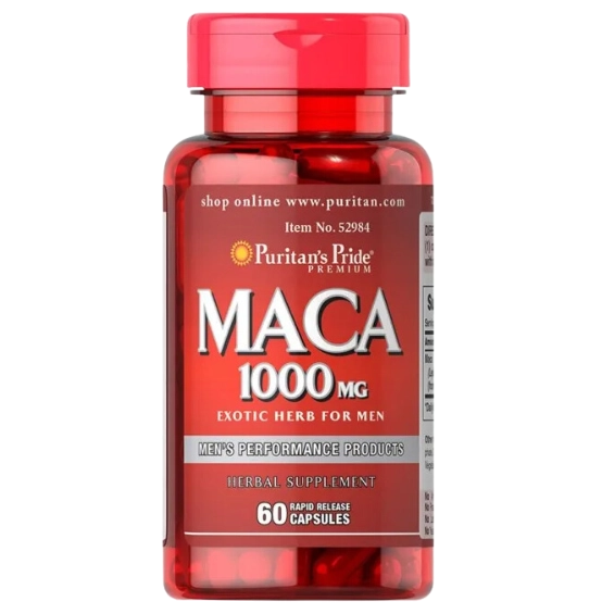 Maca, 1000mg, (Erva Exótica para Homens) Liberação Rápida, 60 Capsulas, Puritan's Pride