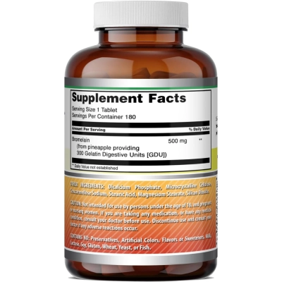 Bromelina, 500mg, 180 Comprimidos, Amazing Formulas
