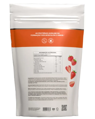 Whey Protein WPC, 900g Sabor Morango, Vitafor