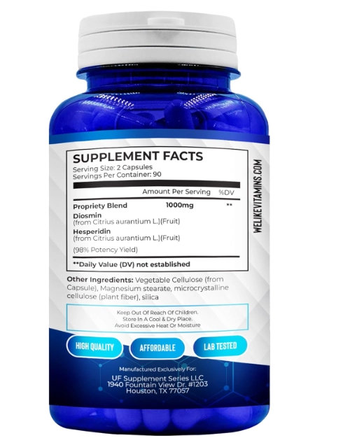 Diosmin Hesperidina 1000mg, 180 Cápsulas, We Like Vitamins